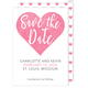Pink Watercolor Heart Save The Date Announcements Image 4 of 6